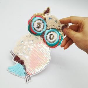 Готовые к отправке маленькие MQ кошки сова дизайн на заказ железные вышивки блестки нашивки железо на вышитые патчи животных - Product Image 4