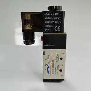 電磁弁CNC旋盤部品Airtac5/2way 4V210-08 24V 220V空気制御空気圧電磁弁