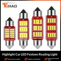 Lumière de toit LED pour voiture FY 4014-12smd, lampe de lecture double point pour camion, éclairage de plaque d'immatriculation 31/36/39/41MM 1.7W 104lm