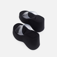 Sandales compensées d'été personnalisées Xinzirain pour femme à bout ouvert, plateforme épaisse, bride en PVC transparent, rehaussant la taille