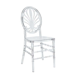 Chaises de mariage et d'hôtel empilables en résine transparente de luxe, durables et très demandées - Product Image 1