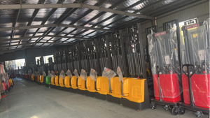 Carretilla elevadora eléctrica 1.5ton 1500kg Walkie Apilador de palés eléctrico con horquilla ajustable de pierna a horcajadas - Product Image 5