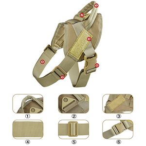 Gilet tactique de chien de haute qualité pour accessoires de <span class=keywords><strong>chasse</strong></span>, gilet pour chien de compagnie poignée de contrôle de portée rapprochée avec boucle de traction - Product Image 3
