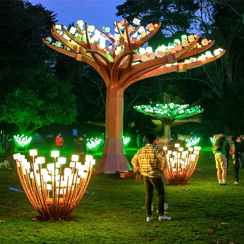 Наружное моделирование садового газона, индивидуальное освещение, украшение парка, светодиодная гирлянда, праздничное освещение