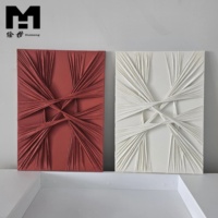 Decoración para el Hogar, Arte Mural de Tela Texturizada 3D de 2 Paneles, Lienzo Abstracto con Nudos, Pintura Hecha a Mano, Cuadro para Sala de Estar, Enmarcado