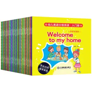 Grosir Anak-anak Bahasa Inggris Tingkat Membaca 60 Volume Buku Gambar Bahasa Inggris Anak-anak dengan Membaca Audio