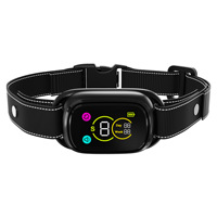 Wiederaufladbares Schwarzes Plastik IPX7 Wasserdichtes Hunde-Antibell-Halsband 3 Modi (Piepton/Vibration/Schock) Trainingshalsband 180 Tage Standby