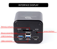 Microscope numérique CCD SANQTID USB 3.0 4K avec support, pour réparation de CPU et de métaux, microscope 2D 3D