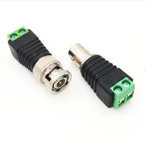 Terminal de transferencia BNC Sin soldadura Conector macho BNC a conector verde Adaptador de corriente de enchufe Q9