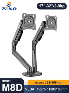 Giá đỡ màn hình máy tính ZenoM8 17-32 inch, tay đỡ màn hình kép có khớp nối, sử dụng lò xo khí, có thể điều chỉnh - Product Image 2