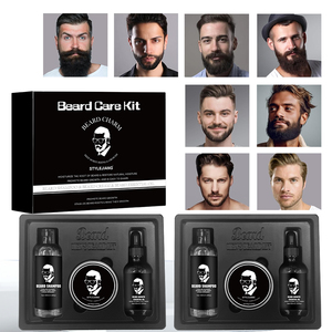 Kit de Aceite para Barba de Marca Privada OEM con Logotipo Personalizado, Cuidado Masculino Orgánico Vegano, Suavizante, Crecimiento de la Barba - Product Image 1