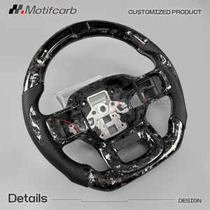 Volant personnalisé en fibre de carbone forgée argentée pour Ford F-150 XL 4x4 Raptor R Tremor STX 2019-2025 avec affichage LED du régime moteur - Product Image 3