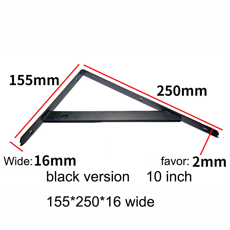 10 นิ้ว สีดำ 250-155-16 กว้าง-2 หนา