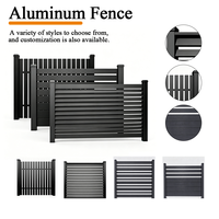 Installation facile, clôture de sécurité et d'intimité de haute qualité de 6 pieds de haut, cadre en aluminium thermolaqué, design moderne pour clôture de jardin