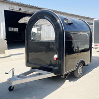 Remorque alimentaire carrée moderne et remorquable, chariot personnalisé pour café, glaces et bubble tea, remorque alimentaire homologuée