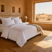 Ensemble de draps de lit Queen respirants 400TC pour la location, haute qualité