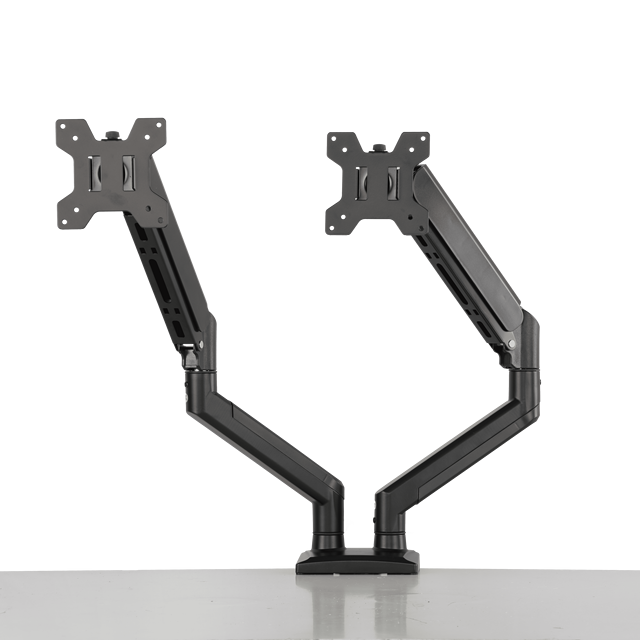 Ergonomic OEM ODM Dual Arms Gas Spring Heavy Duty Adjustable Computer Monitor Stand Desktop Game Mount Bracket