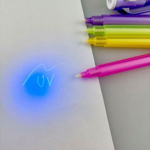 Stylo d'écriture à encre invisible permanente avec affichage UV espion pour papier, 6 couleurs, en plastique - Product Image 2