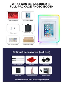 เครื่องถ่ายรูปเซลฟี่แบบตั้งโต๊ะราคาส่ง โครงโลหะ ไฟ RGB ปรับได้ รองรับ iPad ขนาด 10.2/10.5/10.9/11 นิ้ว - Product Image 5