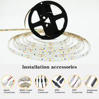 Bande lumineuse LED SMD 2835, PCB 8 mm, IP20, haute luminosité 80RA+, 60/120/240 LED/m pour rétroéclairage TV, cuisine, garantie 3-5 ans