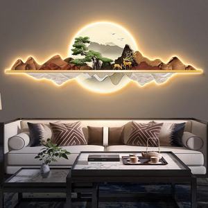 Venta Directa de Fábrica, Arte Decorativo para Paisajes, Impresión UV para Decoración del Hogar, Pintura Acrílica de Paisajes, Arte de Pared con Luces LED - Product Image 4