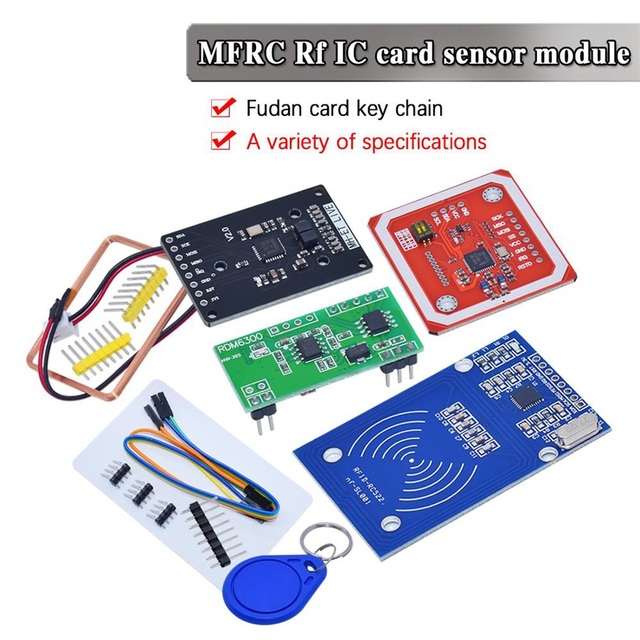 RFID module RC522 MFRC-522 RDM6300 Kits S50 13.56 Mhz 125Khz 6cm With Tags SPI Write & Read  2560