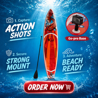 Planche à pagaie gonflable écologique Drop Stitch All-Around SUP avec système à 3 ailerons - Unisexe - Livraison gratuite UE