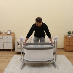 2025 multifunción VENTA CALIENTE 3 en 1 Cama Mesa Cuna Columpio de bebé Cama eléctrica Crable Bouncer <span class=keywords><strong>Bed</strong></span> - Product Image 4