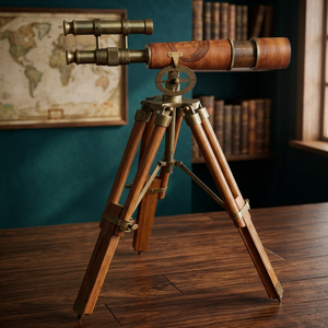 Telescopio Spyglass de latón antiguo con soporte de trípode para aventuras de camping al aire libre - Product Image 3