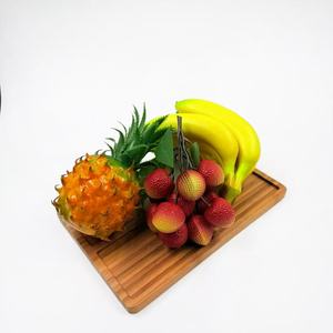 Bamboo Desktop Cheese <b>Snack</b> <b>Tray</b> 30x20x1.5cm With Compartments Multi-purpose Serving <b>Tray</b> For Residential Use - Product Image 2