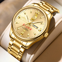 Montre-bracelet pour homme, boîtier en alliage de 36 mm, étanche 30 m, montre à quartz pour homme, bracelet en acier inoxydable