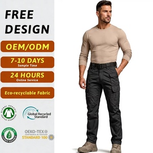 Pantaloni Cargo da <span class=keywords><strong>Uomo</strong></span> Rinforzati alle Ginocchia, Multi Tasche, Ripstop, per Escursionismo e Lavoro, Elasticizzati, Resistenti all'Acqua e Durevoli (112) - Product Image 1