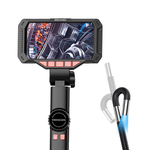 Endoscope industriel HD 6,4 mm avec écran 4,5 pouces et 6 LED pour diagnostic professionnel automobile, de canalisations, d'égouts et de murs domestiques - Product Image 1