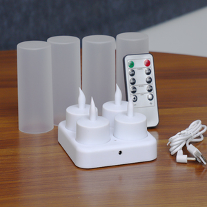 ชุดเทียนไฟ LED แบบชาร์จไฟได้จำนวน4ชิ้น - Product Image 5