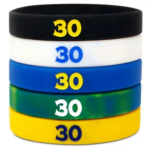 Bracelets en silicone avec logo personnalisé Bracelets en silicone à sublimation pour le sport, les adolescents, l'équipe de football universitaire