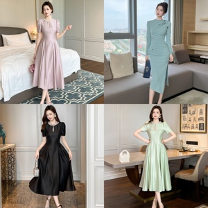 Vestido <span class=keywords><strong>de</strong></span> Fiesta Formal <span class=keywords><strong>de</strong></span> Moda Vanguardista Coreana para <span class=keywords><strong>Mujer</strong></span>, Elegante Vestido Midi con Hombros Descubiertos, <span class=keywords><strong>Ropa</strong></span> <span class=keywords><strong>de</strong></span> <span class=keywords><strong>Mujer</strong></span> - Product Image 3