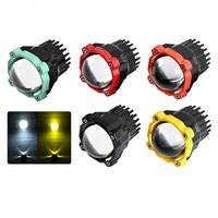 Projecteur LED de conduite avec lentille et cadre jaune, lampe de travail pour camion, dissipateur thermique à refroidissement rapide, auxiliaire