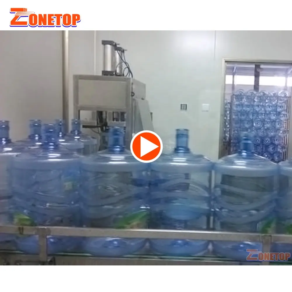 Lavage et remplissage de bouteilles avec baril d'eau, BPH à 100 Bph à 1200 BPH de 19 litres, 20 litres, 5 gallons