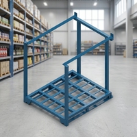CASE CARTER OEM Warehouse Factory Metal Nestainer Stacking Rack Stacker Pallet Fabric Rack 4 High Stackable Detachable