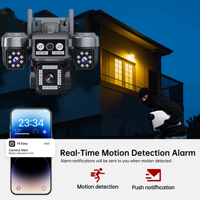 Cámara de Seguridad IP Inalámbrica para Exteriores, 8MP, 10K, WiFi, 4G, Panorámica de 360°, PTZ, Tipo Bala, Monitoreo de Red CCTV
