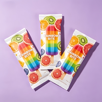 Sachet personnalisé en BOPP de qualité alimentaire avec fermeture arrière, résistant au froid, laminé, pour emballage de bâtonnets glacés et desserts surgelés