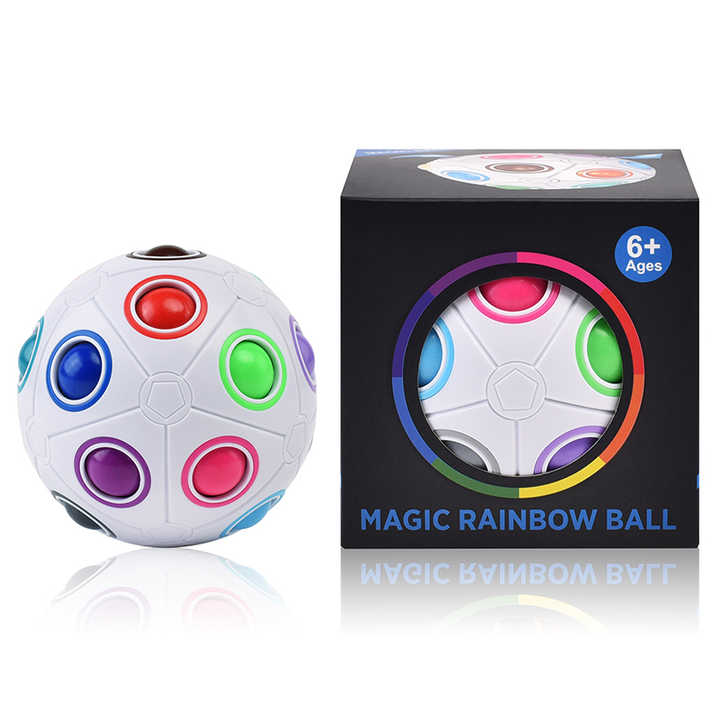 Bola Rubik Cubo Mágico Arcoíris Speed Puzzle Pack De Juguete