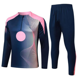 Футбольный тренировочный комплект с длинным рукавом 25/26 – быстросохнущий полиэстер, с возможностью нанесения логотипа и номера, для взрослых и детей, дышащая футбольная форма - Product Image 1