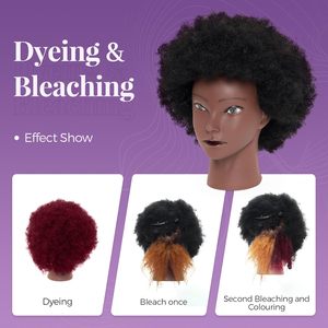 Phi mannequin head100 % tóc con người xoăn thẩm mỹ manican với đứng hiển thị thực hành bện tạo kiểu tóc đào tạo đầu - Product Image 5