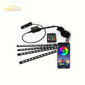 Yosovlampada luce d'atmosfera piede per auto 12-48 colorato <span class=keywords><strong>ritmo</strong></span> di musica luce Versa Tucson Golf modello nuova condizione - Product Image 2