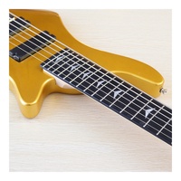 JELO Guitare basse électrique 6 cordes de performance professionnelle Champagne Gold Gloss Finish Bright Maple Back/Side for Advanced