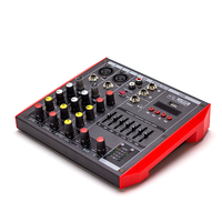 Console de mixage DJ Voxfull AMD400 4 canaux en métal et plastique avec Bluetooth, mixeur audio personnalisé pour discothèque/bar/club