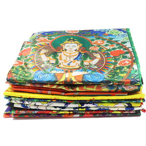 Bandera de caballo de viento de satén tibetano Budismo tibetano Banderas de oración de Buda - Product Image 3