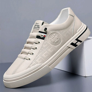 Zapatillas <span class=keywords><strong>Deportivas</strong></span> de Verano 2025 para <span class=keywords><strong>Hombre</strong></span>, Zapatos Casuales Blancos a la Moda con Diseño en Relieve, Cierre sin Cordones, Estilo Juvenil Combinable con Todo - Product Image 2