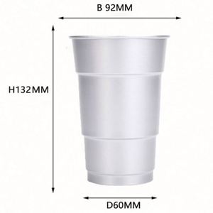 Vasos de Aluminio Clásicos para Bebidas Frías, con Logotipo Personalizado, Color Personalizado, Tamaño Personalizado, Borde Enrollado, Reutilizables, de Grado Alimenticio, Marca Mairun de EE. UU. - Product Image 1